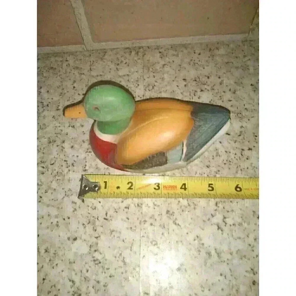 Vtg Mallard Duck Ceramic Porcelain Duck Decoy Cottagecore Farmhouse - Picture 8 of 8